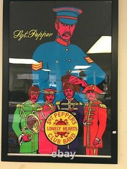 Original Beatles Sgt. Pepper Blacklight Poster 1969