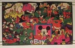 Original Black Light Poster Disney Pin-up Wally Wood Disneyland Orgy Sex Drugs