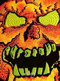 Original Black Light UV Flocked Poster Skull # 1668 Scorpio Posters In 1995
