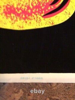 Original Black Light UV Flocked Poster Skull # 1668 Scorpio Posters In 1995