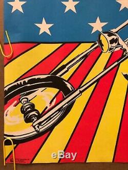 Original Blacklight Vintage Poster Easy Rider USA Psychedelic Peter Fonda 70s