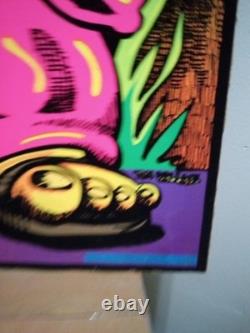 Original Bud Wiser Felt Black Light Poster 1974 Pro Arts Blacklight Tim Wallace
