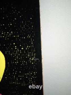 Original Bud Wiser Felt Black Light Poster 1974 Pro Arts Blacklight Tim Wallace