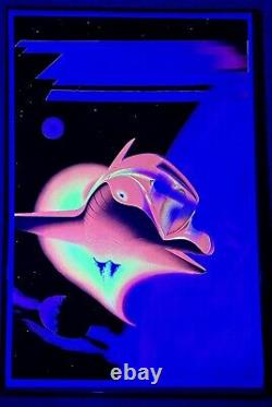 Original Flocked ZZ TOP Afterburner Blacklight Poster French Extremely Rare