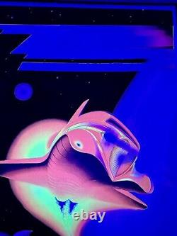 Original Flocked ZZ TOP Afterburner Blacklight Poster French Extremely Rare