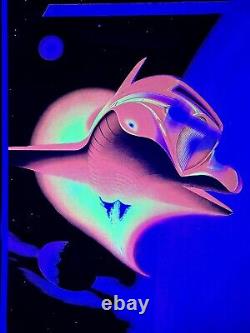 Original Flocked ZZ TOP Afterburner Blacklight Poster French Extremely Rare