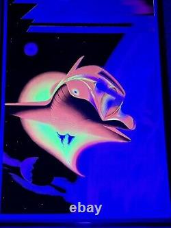 Original Flocked ZZ TOP Afterburner Blacklight Poster French Extremely Rare