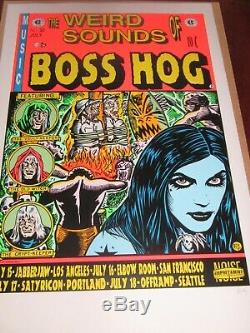 Original Frank Kozik Boss Hog July 1993 Silkscreen Poster #333/500 Print 22x35