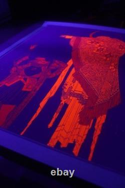 Original Hambly Studios Poster #12 1968 Psychedelic Blacklight Santa Clara CA