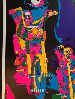 Original Poster Dream of Me Motorcycle Psychedelic Blacklight San Francisco