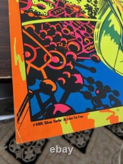Original Silver Surfer Black Light Poster 1971 Third Eye At Last I Am Free