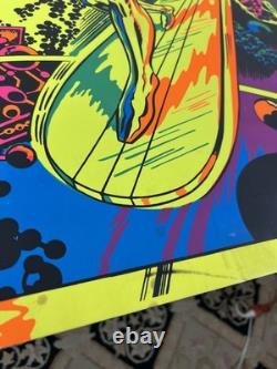 Original Silver Surfer Black Light Poster 1971 Third Eye At Last I Am Free
