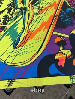 Original Silver Surfer Black Light Poster 1971 Third Eye At Last I Am Free