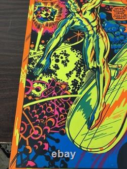 Original Silver Surfer Black Light Poster 1971 Third Eye At Last I Am Free