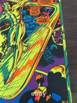 Original Silver Surfer Black Light Poster 1971 Third Eye At Last I Am Free