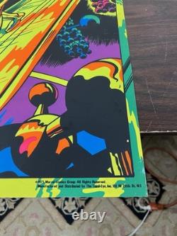 Original Silver Surfer Black Light Poster 1971 Third Eye At Last I Am Free