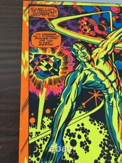 Original Silver Surfer Black Light Poster 1971 Third Eye At Last I Am Free