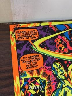 Original Silver Surfer Black Light Poster 1971 Third Eye At Last I Am Free