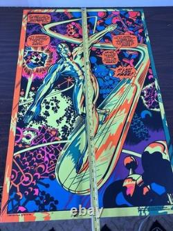 Original Silver Surfer Black Light Poster 1971 Third Eye At Last I Am Free