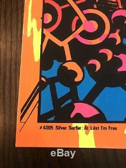 Original Silver Surfer Third Eye Black Light Poster