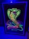 Original Velva Print Cobra Blacklight Poster Flocked And Framed. Sold As-is