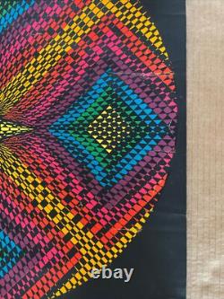 Original Vintage 1968 60s Psychedelic Rhythm Black light Poster Waspac Parker