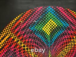 Original Vintage 1968 60s Psychedelic Rhythm Black light Poster Waspac Parker