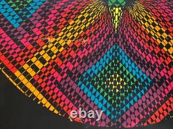 Original Vintage 1968 60s Psychedelic Rhythm Black light Poster Waspac Parker