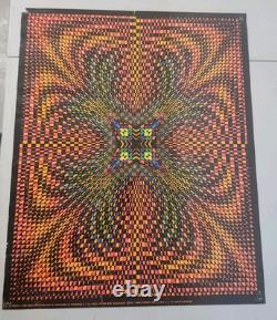Original Vintage 1968 Blacklight Psychedelic 23 Energy Poster