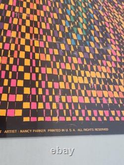 Original Vintage 1968 Blacklight Psychedelic 23 Energy Poster
