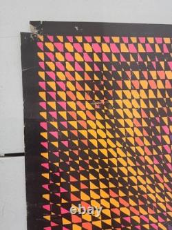 Original Vintage 1968 Blacklight Psychedelic 23 Energy Poster