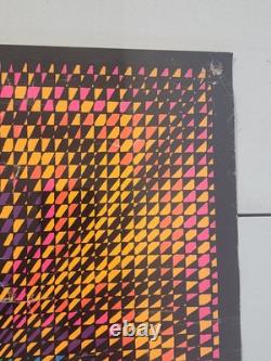 Original Vintage 1968 Blacklight Psychedelic 23 Energy Poster