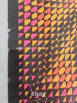 Original Vintage 1968 Blacklight Psychedelic 23 Energy Poster