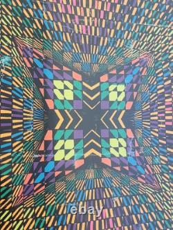 Original Vintage 1968 Blacklight Psychedelic 23 Energy Poster