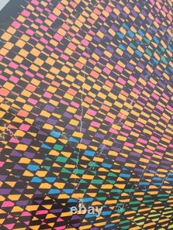 Original Vintage 1968 Blacklight Psychedelic 23 Energy Poster
