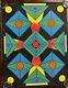 Original Vintage 1969 60s Black Light Focus Psychedelic Poster Third Eye Shapes