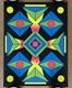 Original Vintage 1969 60s Black Light Focus Psychedelic Poster Third Eye Shapes
