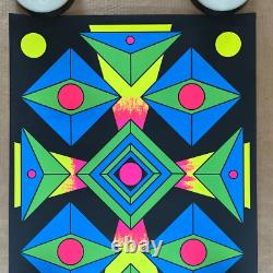 Original Vintage 1969 60s Black Light Focus Psychedelic Poster Third Eye Shapes Original Vintage 1969 60s Black Light Focus Psychedelic Poster Third Eye Shapes