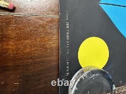 Original Vintage 1969 60s Black Light Focus Psychedelic Poster Third Eye Shapes