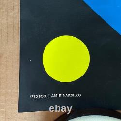 Original Vintage 1969 60s Black Light Focus Psychedelic Poster Third Eye Shapes