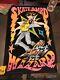 Original Vintage 1970s Skateboard Wizard Black Light Poster Velvet 21 X 33