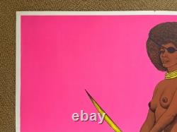 Original Vintage 1972 Liona and Mo-dak blacklight poster set 70s Alisten couple