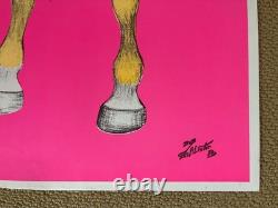 Original Vintage 1972 Liona and Mo-dak blacklight poster set 70s Alisten couple