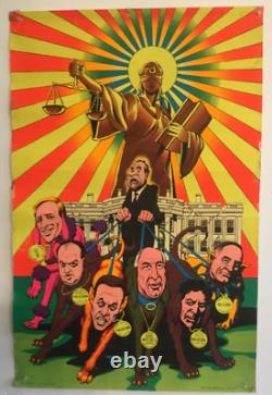 Original Vintage 1973 The Watergate Black Light Poster by Ralph Reese #767 Rare