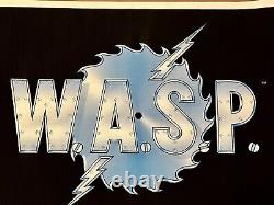 Original Vintage 1985 Flocked WASP W. A. S. P. Blacklight Poster Funky Great Shape