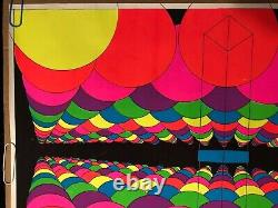 Original Vintage Back Light Poster Psychedelic Balloons Trippy 1969