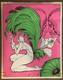 Original Vintage Black Light Poster Inside A Flower Grows Ron Costa Statue