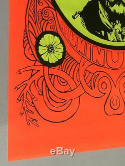 Original Vintage Black Light Poster Jimi Hendrix Katz Like Chewing Aluminum Foil