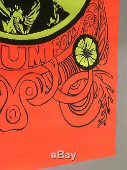 Original Vintage Black Light Poster Jimi Hendrix Katz Like Chewing Aluminum Foil