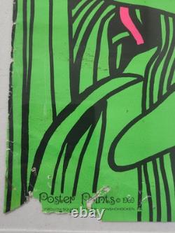 Original Vintage Black Light Poster The Burden Of Life Is Love 1969